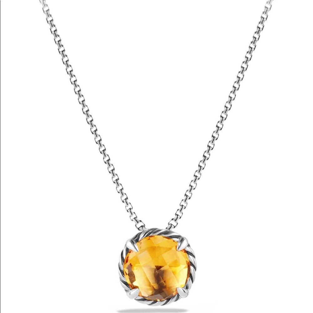 David Yurman Châtelaine Pendant Necklace- Citrine